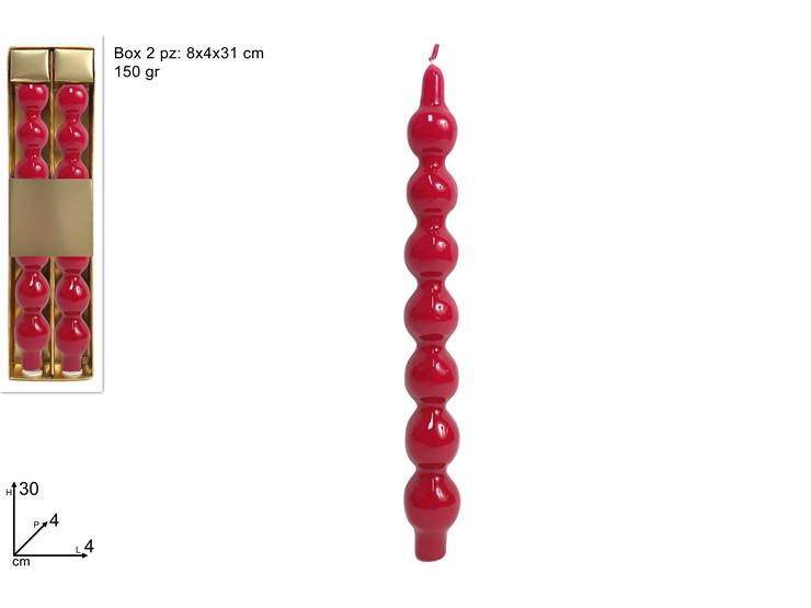 CANDELE PALLINE 30CM 150GR X 2PZ ROSSO ART.XNA24062401 CANDELE PALLINE 30CM 150GR X 2PZ ROSSO ART.XNA24062401