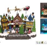 GIOSTRINA PAESAGGIO CON BABBO NATALE CON RENNE LUCI SUONO MOVIMENTO ART.XNA24067311