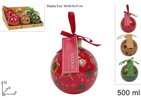 BAGNOSCHIUMA 500 ML PALLA NATALIZIA CONFEZIONE REGALO 3 ASS ART.XNA24076911