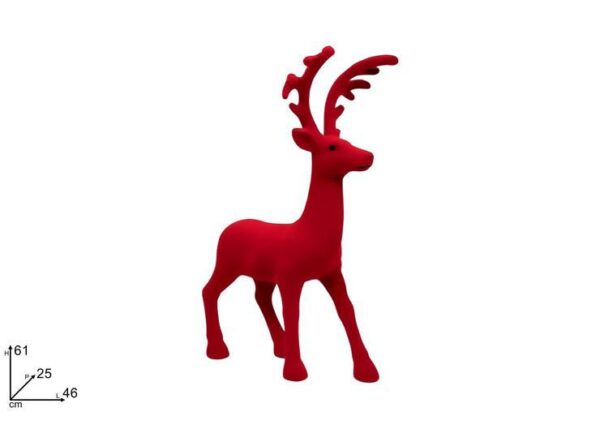 RENNA 61CM ROSSO FLOCCATO ART.XNA25014131