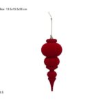 PENDENTE VELLUTO ROSSO 36CM IN BOX PVC ART.XNA25018701