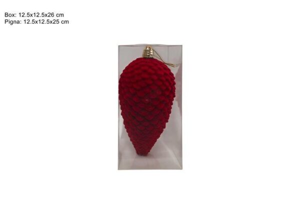 PIGNA VELLUTO ROSSO 25CM IN BOX PVC ART.XNA25018731