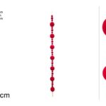 GHIRLANDA 180CM C PALLE IN VELLUTO ROSSA ART.XNA25029301