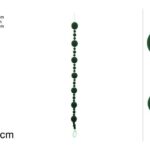 GHIRLANDA 180CM C PALLE IN VELLUTO VERDE ART.XNA25029321