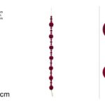 GHIRLANDA 180CM C PALLE IN VELLUTO BORDEAUX ART.XNA25029331
