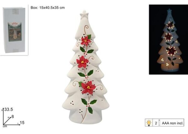 ALBERO DI NATALE CON FIORI CON LUCE ART.XNA25035331