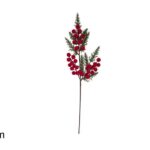 STELO BACCHE EFFETTO VELLUTO 60CM ROSSO ART.XNA25047211