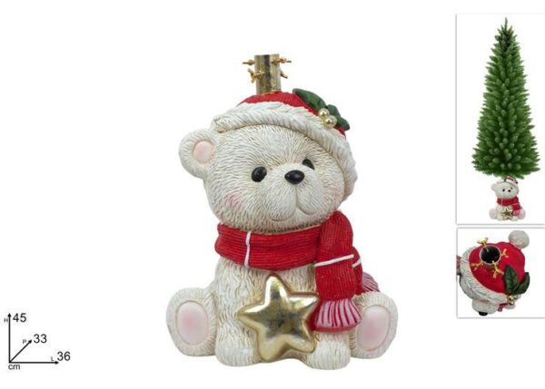 BASE ALBERO ORSETTO BIANCO CON STELLA ART.XNA25049431
