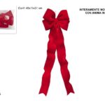 FIOCCO VELLUTO ROSSO 45X150CM INTERAMENTE MODELLABILE CON ANIMA IN FERRO ART.XNA25037963