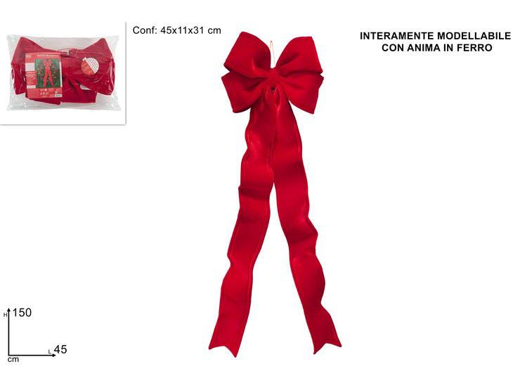 FIOCCO VELLUTO ROSSO 45X150CM INTERAMENTE MODELLABILE CON ANIMA IN FERRO ART.XNA25037963 FIOCCO VELLUTO ROSSO 45X150CM INTERAMENTE MODELLABILE CON ANIMA IN FERRO ART.XNA25037963