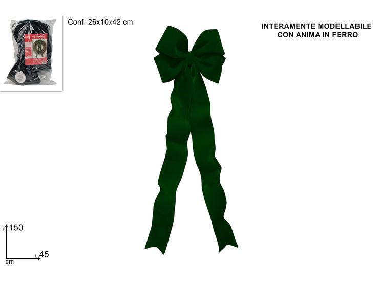 FIOCCO VELLUTO VERDE INTERAMENTE MODELLABILE CON ANIMA IN FERRO 45X150CM ART.XNA25037965 FIOCCO VELLUTO VERDE INTERAMENTE MODELLABILE CON ANIMA IN FERRO 45X150CM ART.XNA25037965