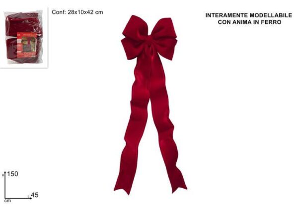 FIOCCO VELLUTO BORDEAUX 45X150CM INTERAMENTE MODELLABILE CON ANIMA ART.XNA25037967
