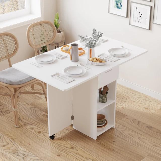 TAVOLO DA PRANZO CON DUE RUOTE LFCD101 WHITE TAVOLO DA PRANZO CON DUE RUOTE LFCD101 WHITE