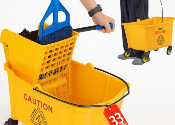 SECCHIO LAVAPAVIMENTI CON STRIZZATORE A12297 33LT