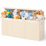 SCATOLA BAULE PORTA GIOCHI PIEGHEVOLE IN TNT 120LT G08167 BEIGE