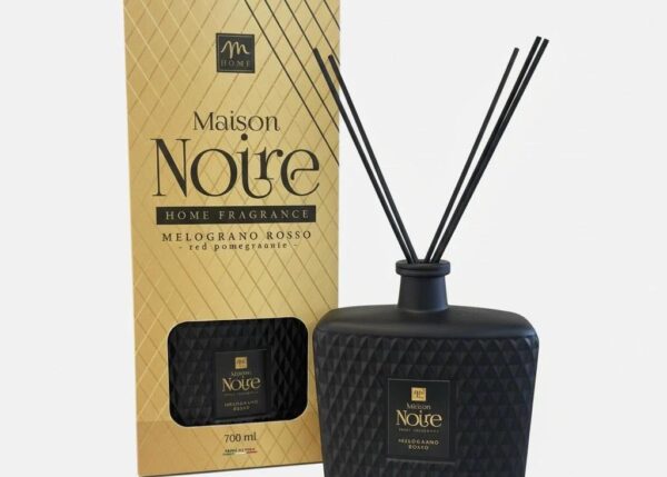 DIFFUSORE 700 ML LINEA MAISON NOIRE MELOGRANO ROSSO C/BACCHETTI IN FIBRA