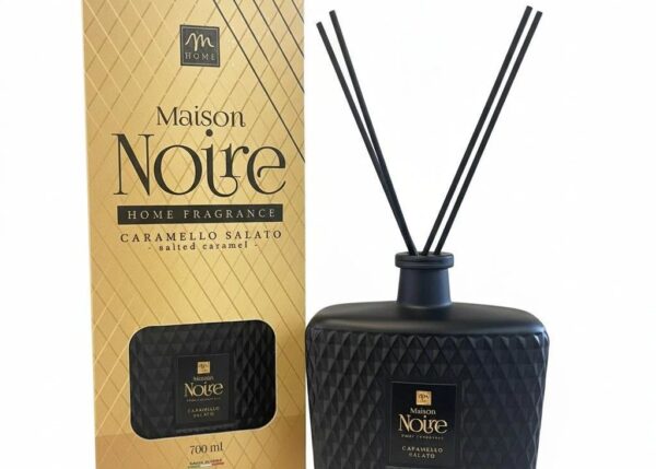 DIFFUSORE 700 ML LINEA MAISON NOIRE CARAMELLO SALATO C/BACCHETTI IN FIBRA