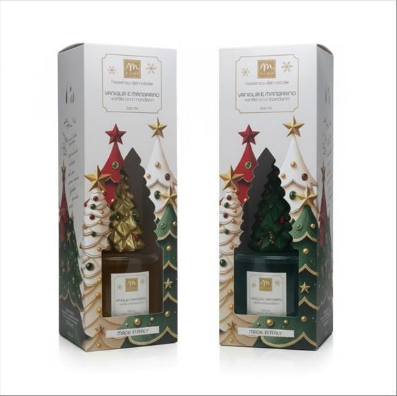DIFFUSORE DI FRAGRANZA LINEA NATALE PINO VANIGLIA & MANDARINO ASS. C/BACCHETTI IN FIBRA ART.38817 - DIFFUSORE DI FRAGRANZA LINEA NATALE PINO VANIGLIA & MANDARINO ASS. C/BACCHETTI IN FIBRA ART.38817 -