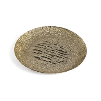 VASSOIO CENTROTAVOLA ORO IN ALLUMINIO D.34XH.2 CM ART.79551 -