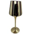 PORTACANDELA ORO AMBRA IN VETRO D.14XH.35 CM ART.43245 -
