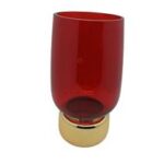 VASO ORO ROSSO IN VETRO D.14XH.25 CM ART.43450 -