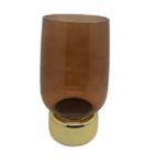 VASO AMBRA ROSSO IN VETRO D.14XH.25 CM ART.43474 -