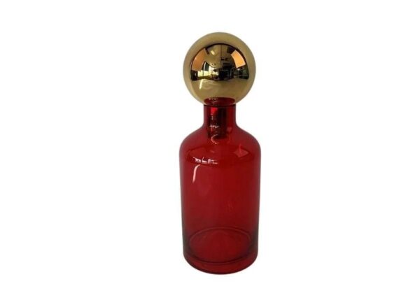 VASO BOTTIGLIONE ROSSO IN VETRO D.14XH.39 CM ART.43498 -