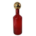 VASO BOTTIGLIONE ROSSO IN VETRO D.16XH.53 CM ART.43504 -