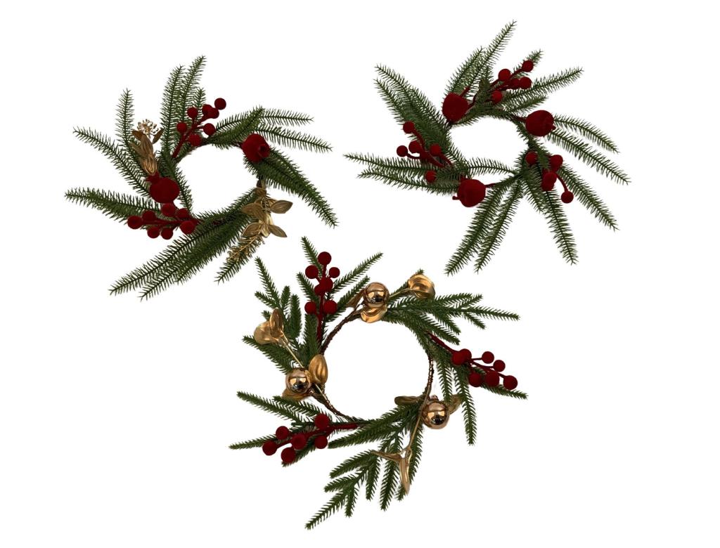 GIROCANDELA BACCHE E MELOGRANI VELLUTATI ROSSI IN PLASTICA D.35 CM DESIGN ASSORTITI ART.49179 - GIROCANDELA BACCHE E MELOGRANI VELLUTATI ROSSI IN PLASTICA D.35 CM DESIGN ASSORTITI ART.49179 -