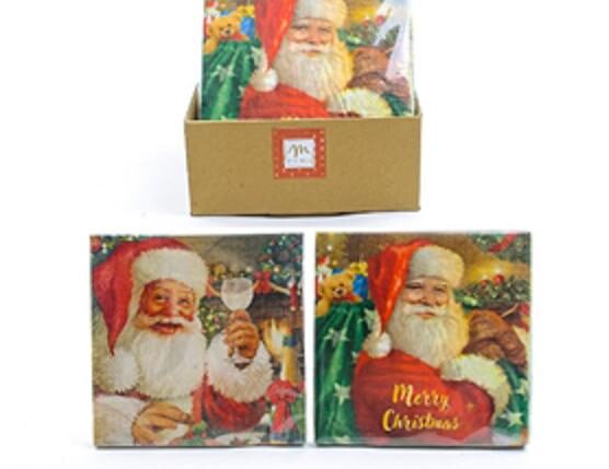 TOVAGLIOLI IN CONFEZIONE 20 PZ 33X33 IN CARTA CONFEZIONE 16.5X16.5 CM DESIGN ASS. ART. 65803 -