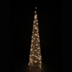 ALBERO CONO FILO ORO IN METALLO E PLASTICA 200 LUCI TRASFORMATORE 4.5V 2.7W D.25XH.100 CM ART.90232 -
