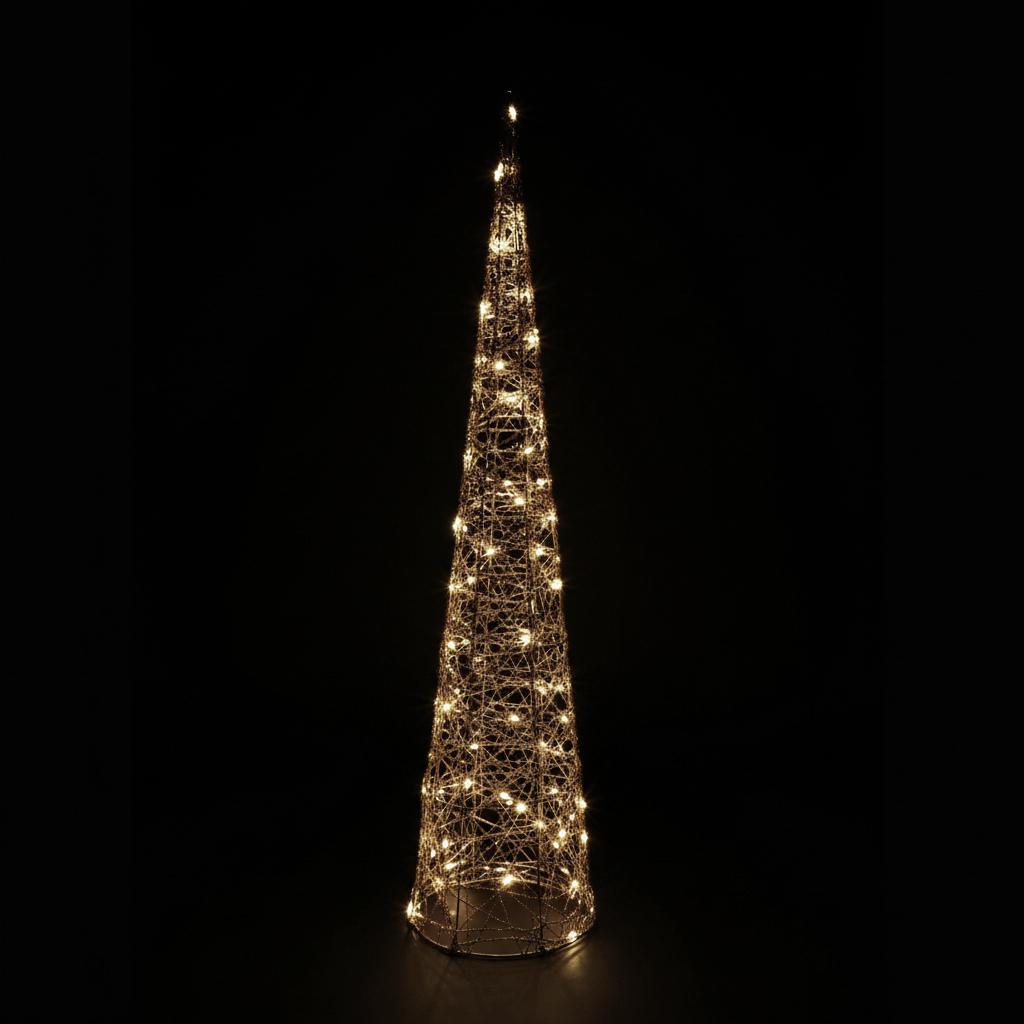 ALBERO CONO FILO ORO IN METALLO E PLASTICA 200 LUCI TRASFORMATORE 4.5V 2.7W D.25XH.100 CM ART.90232 - ALBERO CONO FILO ORO IN METALLO E PLASTICA 200 LUCI TRASFORMATORE 4.5V 2.7W D.25XH.100 CM ART.90232 -