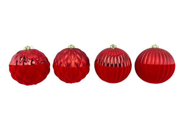 PALLA DOUBLE ROSSO IN PLASTICA D. 15 CM DESIGN ASSORTITI ART.97088 -