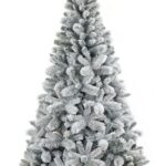 ALBERO DI NATALE COURMAYEUR H.210CM INNEVATO 100% PVC 686 RAMI D.112XH.210 CM ART. 00511 -