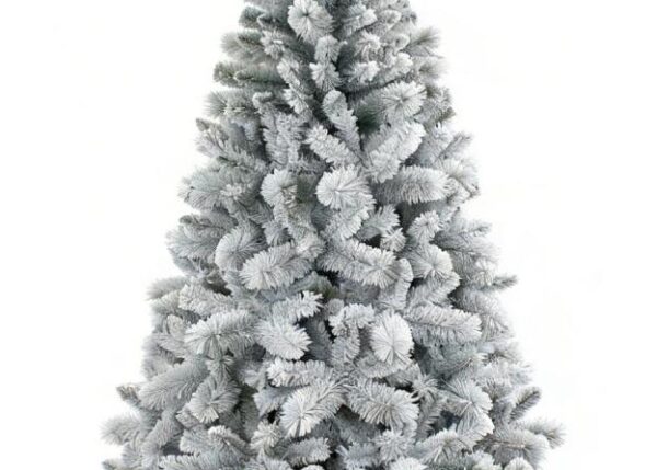 ALBERO DI NATALE COURMAYEUR H.210CM INNEVATO 100% PVC 686 RAMI D.112XH.210 CM ART. 00511 -