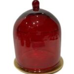 CANDELA PROFUMATA A CAMPANA FRAGRANZA VANILLA ROSSA/AMBRA IN VETRO 250 GR D.13,5XH.17 CM ART.00696 -