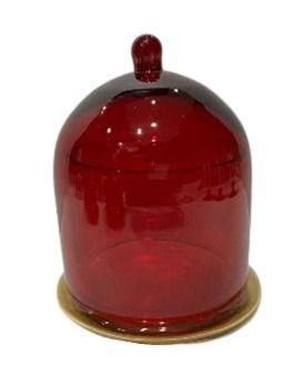 CANDELA PROFUMATA A CAMPANA FRAGRANZA VANILLA ROSSA/AMBRA IN VETRO 250 GR D.13,5XH.17 CM ART.00696 -