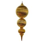 PENDENTE MAGNUM 3 PALLE LAMINATO ORO IN PLASTICA 20X20XH.64 CM ART.02775 -