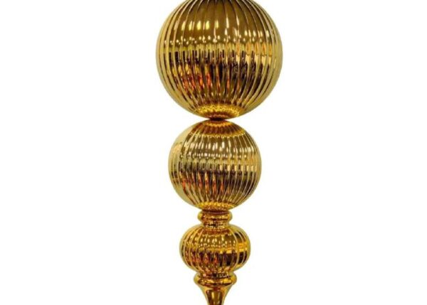 PENDENTE MAGNUM 3 PALLE LAMINATO ORO IN PLASTICA 20X20XH.64 CM ART.02775 -