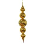 PENDENTE MAGNUM 5 PALLE LAMINATO ORO IN PLASTICA 20X20XH.94 CM ART.02805 -