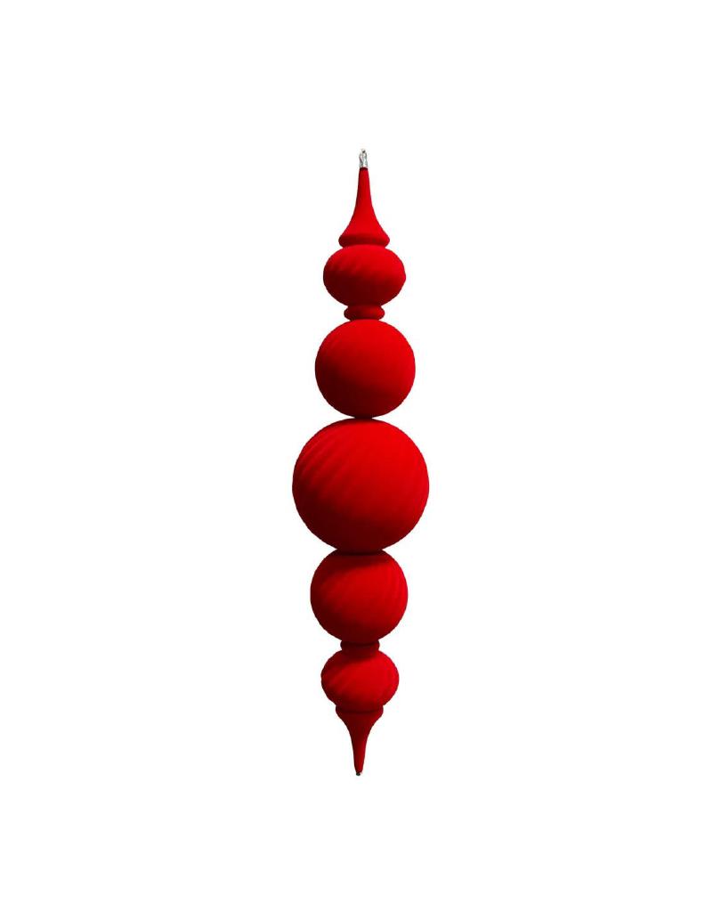PENDENTE MAGNUM 5 PALLE VELLUTATO ROSSO IN PLASTICA 20X20XH.94 CM ART.02911 - PENDENTE MAGNUM 5 PALLE VELLUTATO ROSSO IN PLASTICA 20X20XH.94 CM ART.02911 -