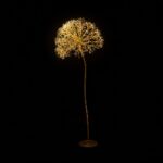 ALBERO SFERA MICROLED CON FLASH, DORATO D.40CMXH.150CM 576L CON SPINA 4,5V 3,6W 6X22XH.52 CM ART.07305 -