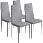 SET 4 SEDIE MODERNE SALOTTO COLORE GRIGIO Y-001
