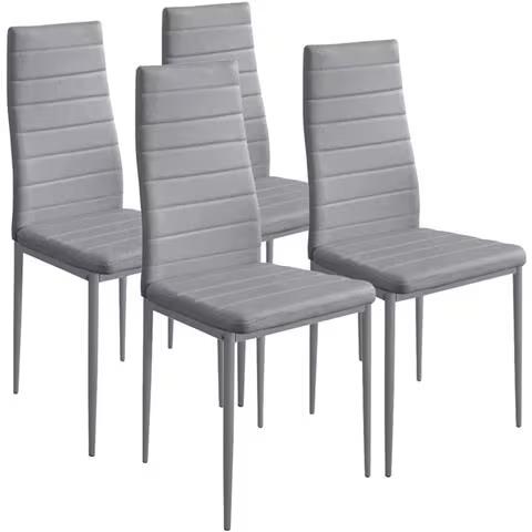 SET 4 SEDIE MODERNE SALOTTO COLORE GRIGIO Y-001 SET 4 SEDIE MODERNE SALOTTO COLORE GRIGIO Y-001