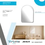 SPECCHIO PARETE ARCO METAL BIANCO 50X70 CM ART.S36469/50071