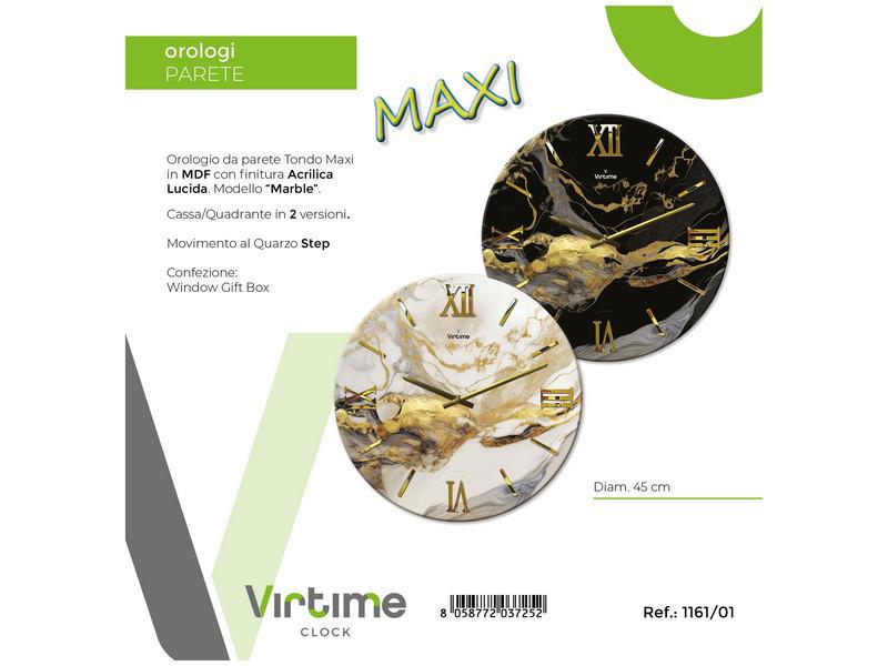 OROLOGIO PARETE MDF ACRYLIC D.45 MARBLE 2 SOG.ASS. ART.1161/01 OROLOGIO PARETE MDF ACRYLIC D.45 MARBLE 2 SOG.ASS. ART.1161/01
