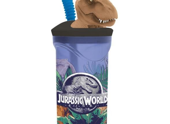 JURASSIC WORLD BICCHIERE CON CANNUCCIA 3D