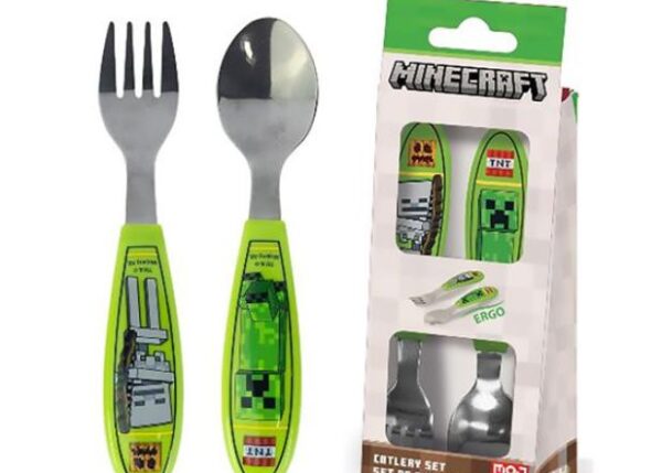 MINECRAFT SET 2 POSATE IN METALLO