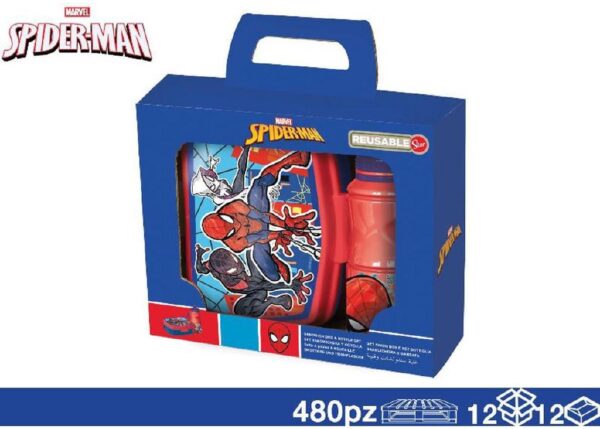 SPIDERMAN SET BORRACCIA+PORTAMERENDA
