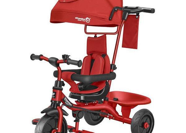 TRICICLO METALLO VITAMINO EVO2.0 C/PED/PARAS ROSSO